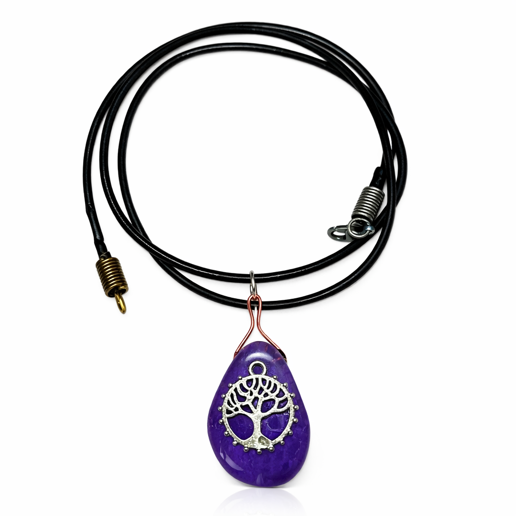 Purple Quartz Yggdrasill Necklace